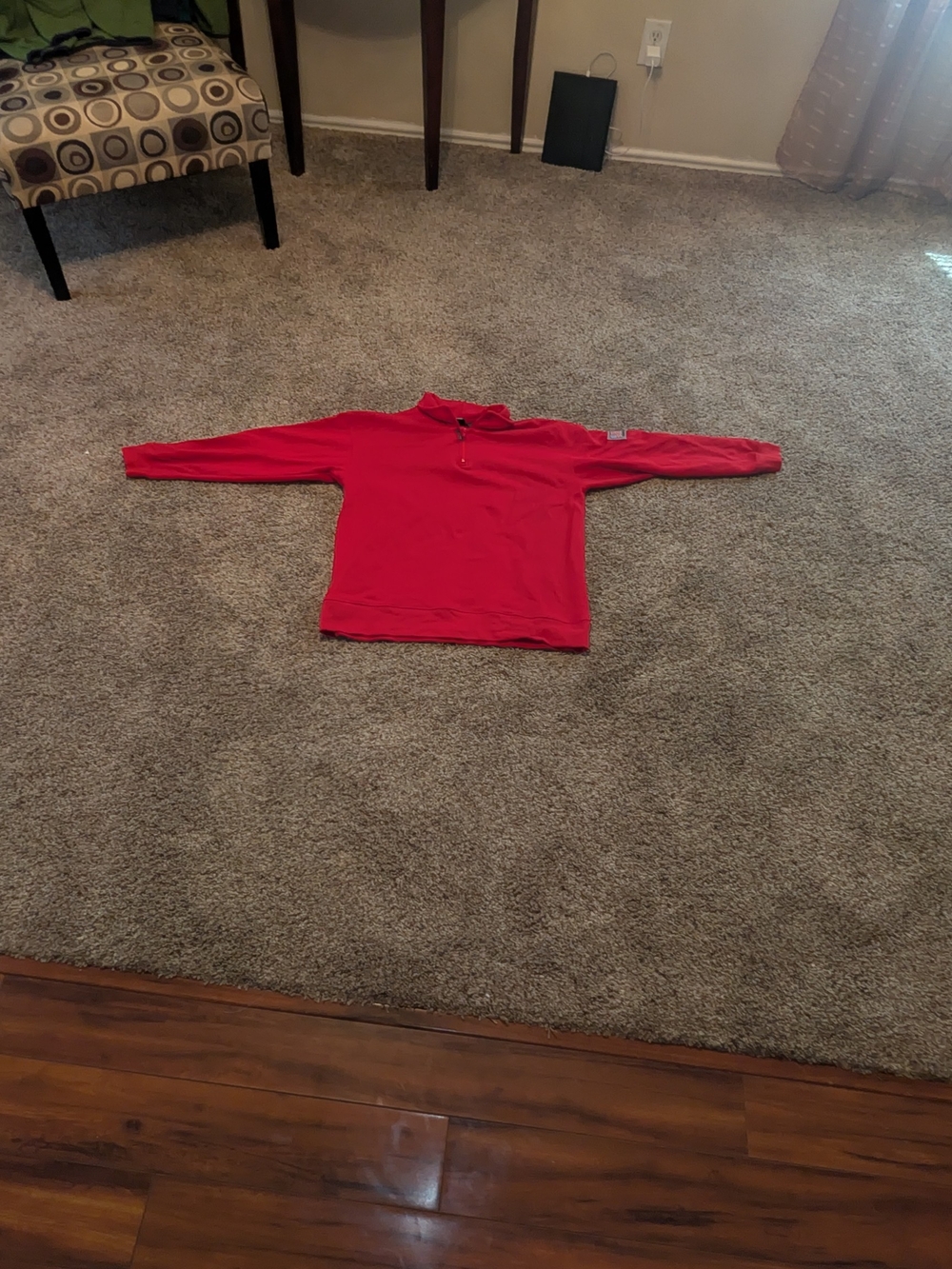 Mens Vintage 90s USA Olympic Team Red JCPenney Patch Quarter Zip Sweatshirt Sz M